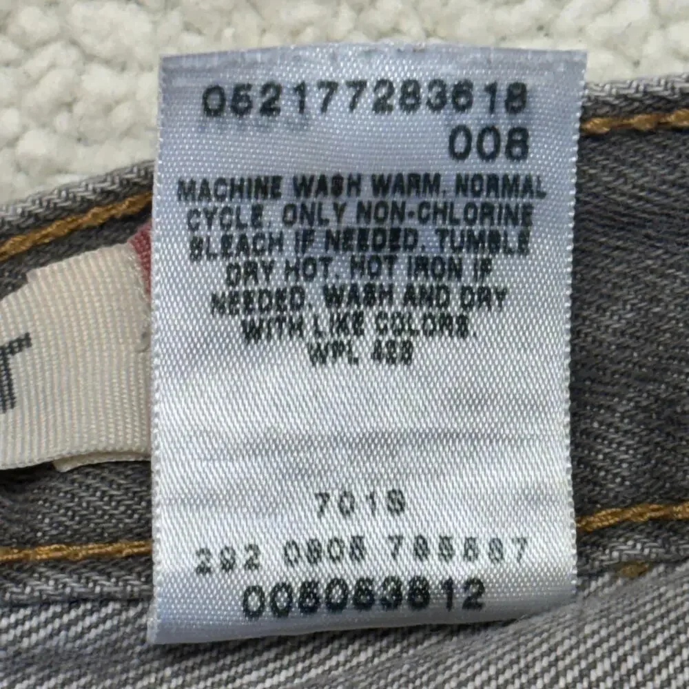 Vintage Levi's 505 Jeans Mens 32x30 Gray Straight Regular Fit Denim Y2k Hongkong